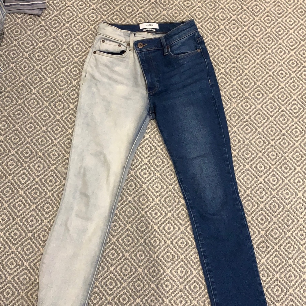 Worn once Pistola 2 tone cross cross jeans sz 25
